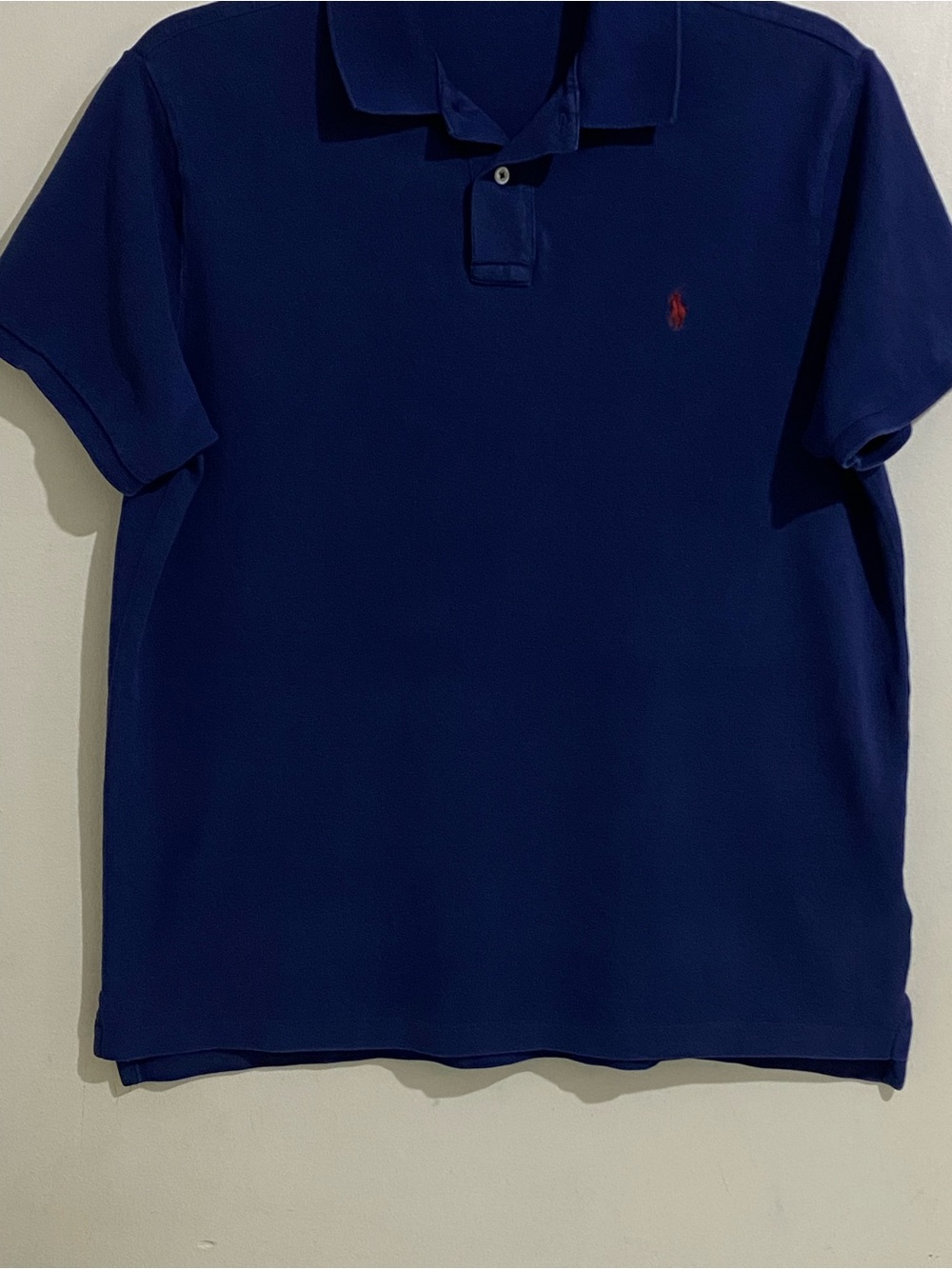 Polo Ralph Lauren Polo Shirt - Navy Blue with Red Logo Custom Slim Fit